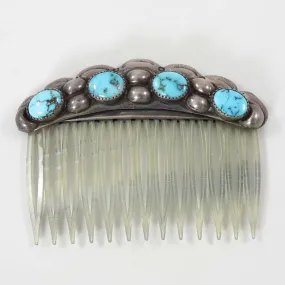 1930s Turquoise Hair Comb