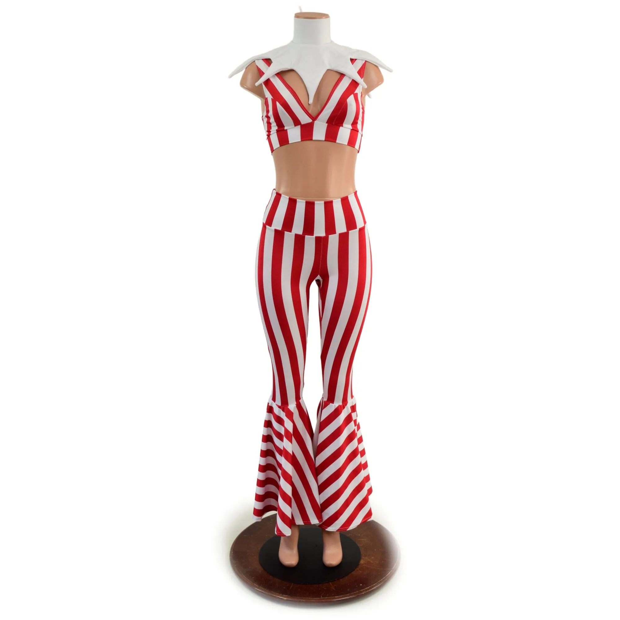 3PC Red and White Striped Elf Set