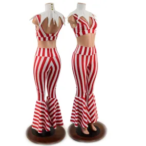 3PC Red and White Striped Elf Set