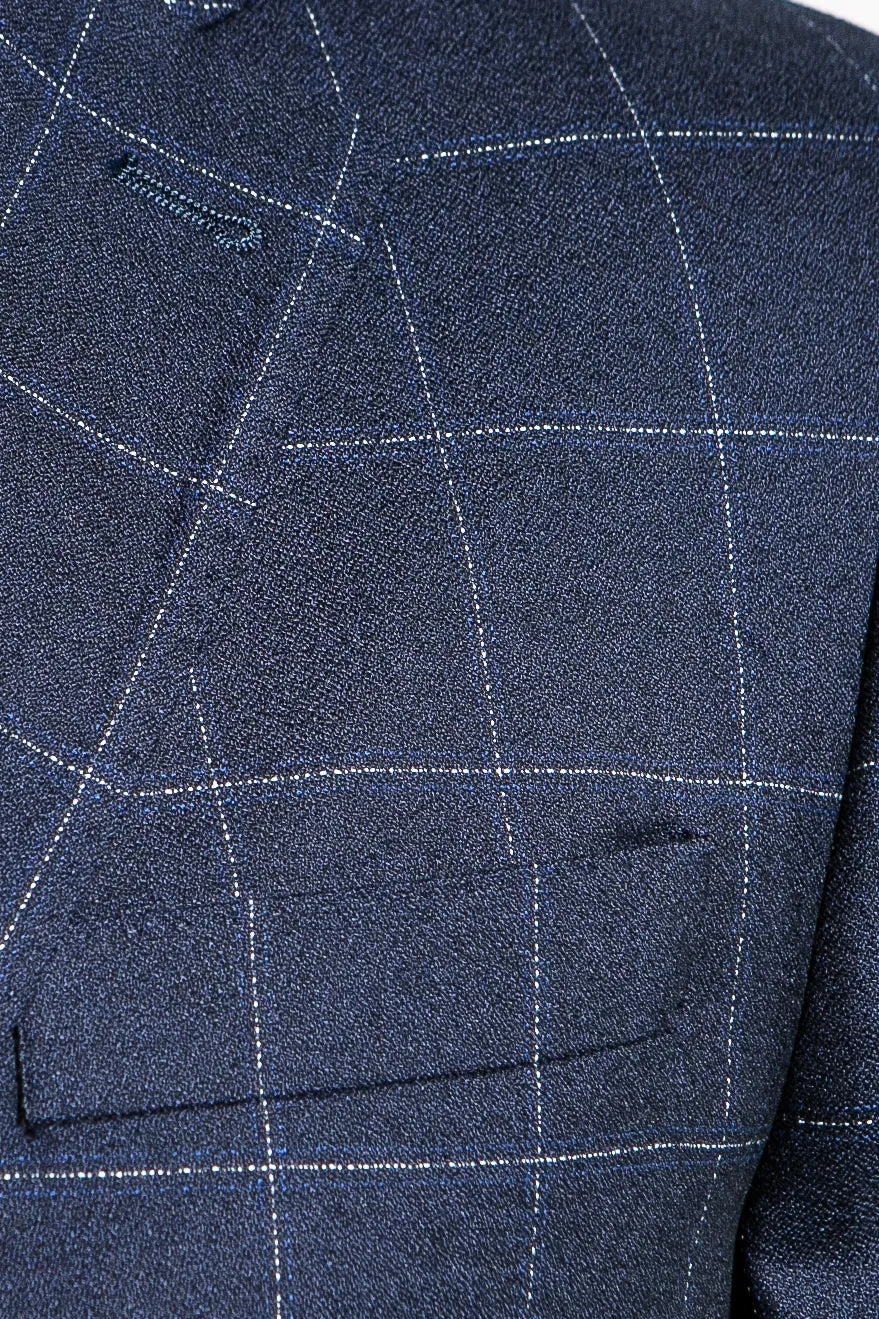 7 Downie St. - Turner Navy Windowpane Blazer