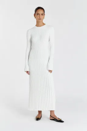 ADA OFF WHITE LONG SLEEVE MIDI DRESS