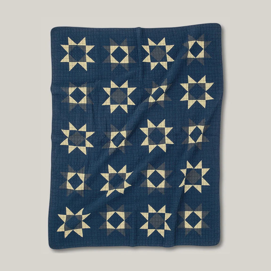 BASSHU PATCHWORK QUILT COVER - BLUE