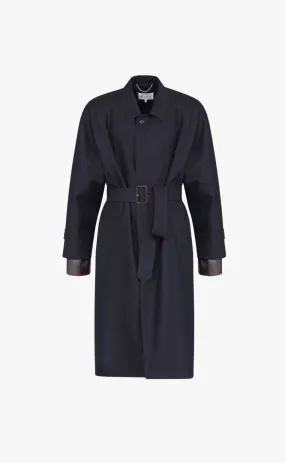 BELTED TRENCH BLACK COAT