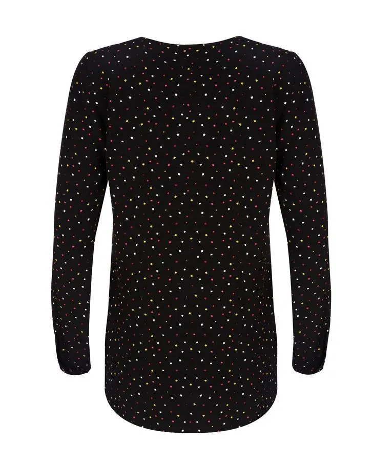 Black Stars and Diamonds Blouse