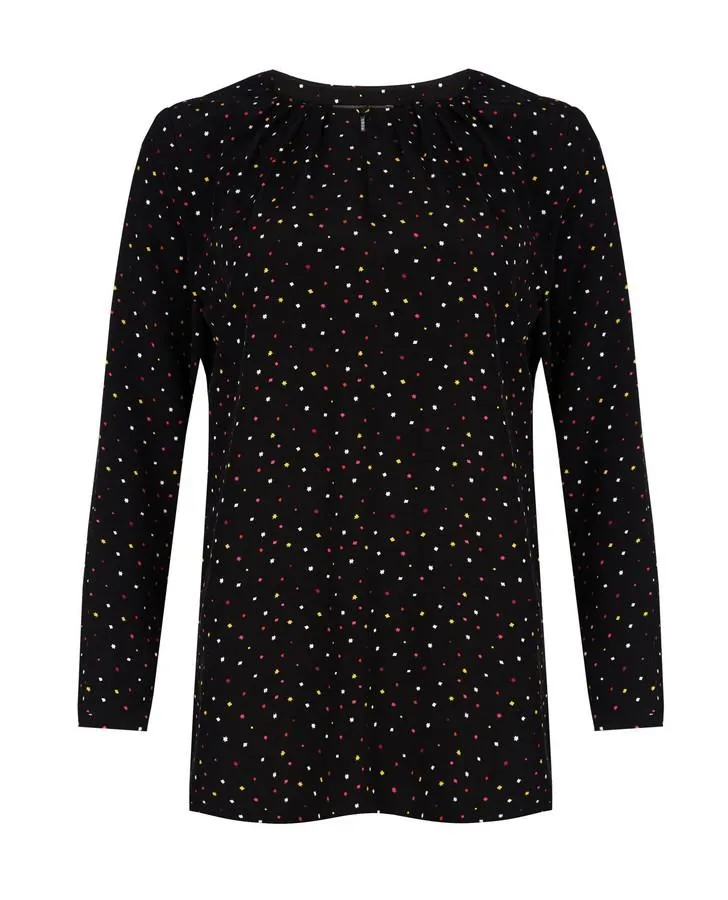 Black Stars and Diamonds Blouse