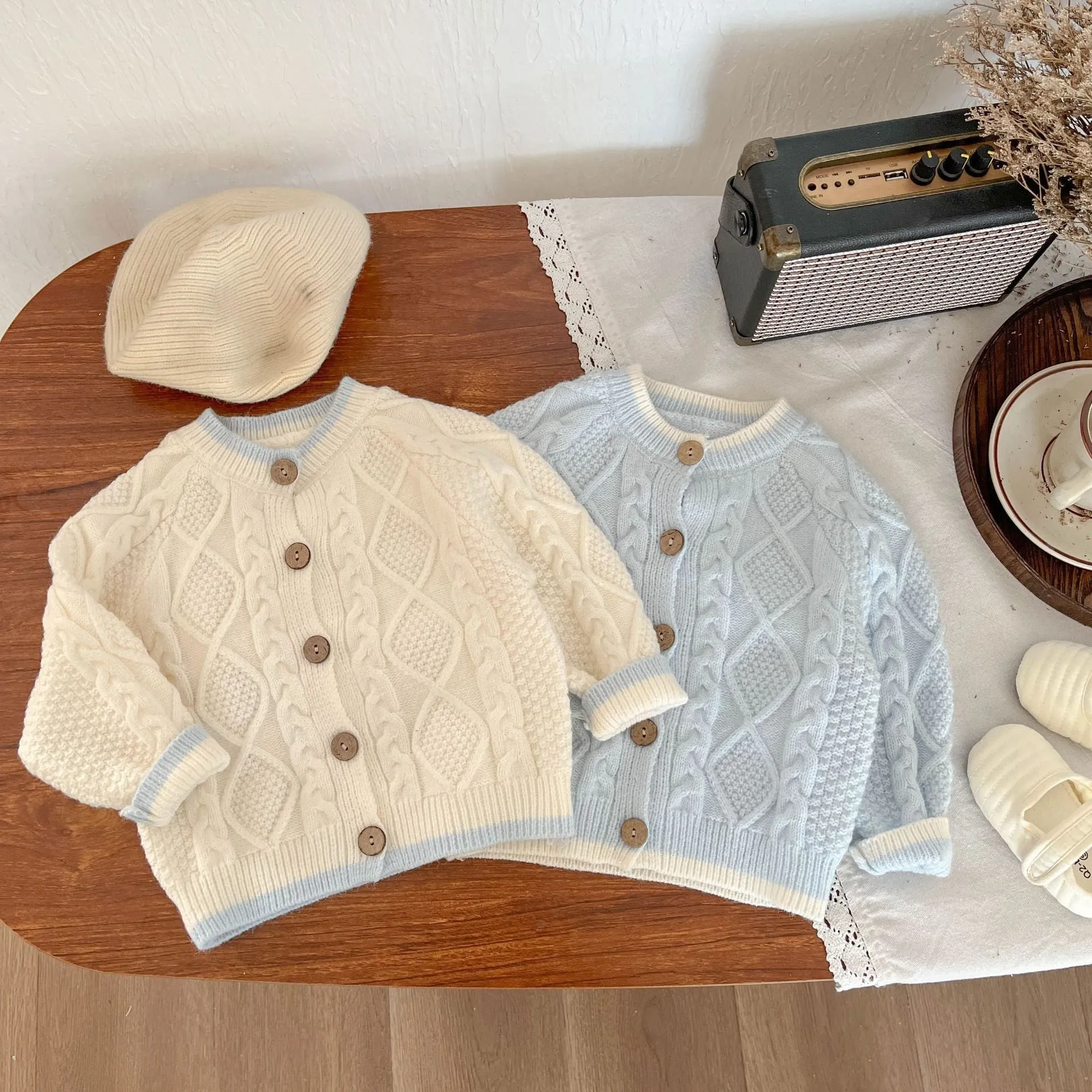 Cardigan and Overall Set