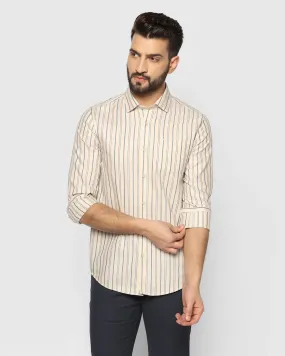 Casual Beige Striped Shirt - Indiana