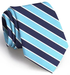 Charles: Boys Tie - Navy/Aqua