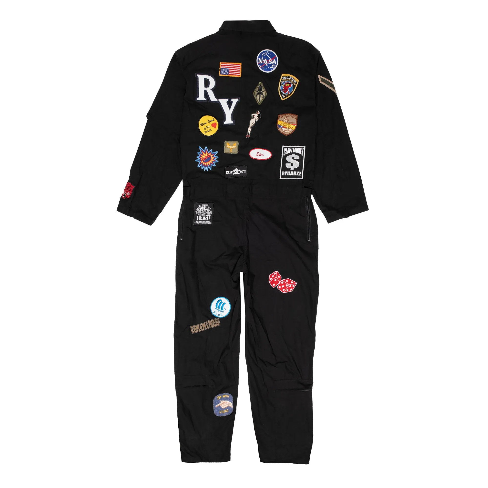 Claw$ Black Patch Jumpsuit