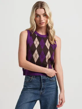 Deja Vu Sweater Vest in Purple