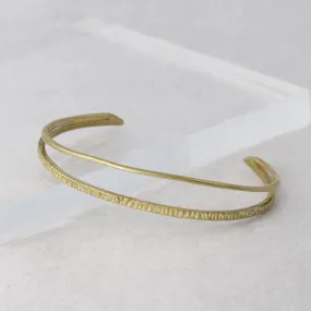 Double Brass Open Bangle