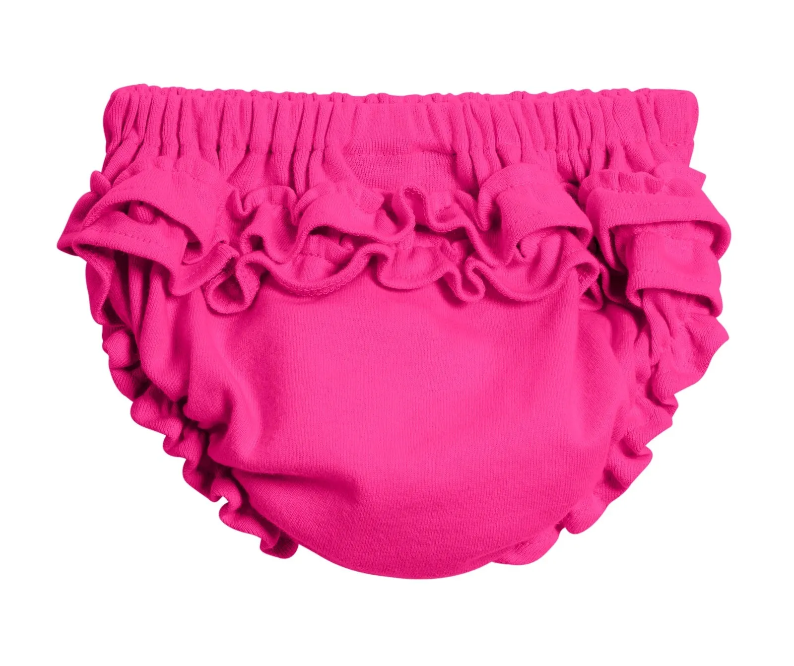 Girls Soft Cotton Ruffle Diaper Cover | Hot Pink