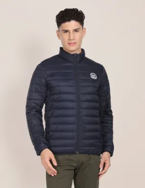 High Neck Solid Puffer Jacket