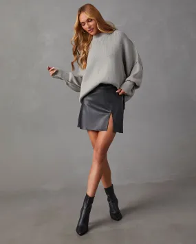 Holy Smokes Faux Leather Mini Skirt