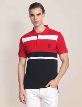 Horizontal Stripe Cotton Polo Shirt