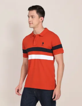 Horizontal Stripe Cotton Polo Shirt