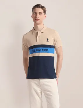 Horizontal Stripe Cotton Polo Shirt