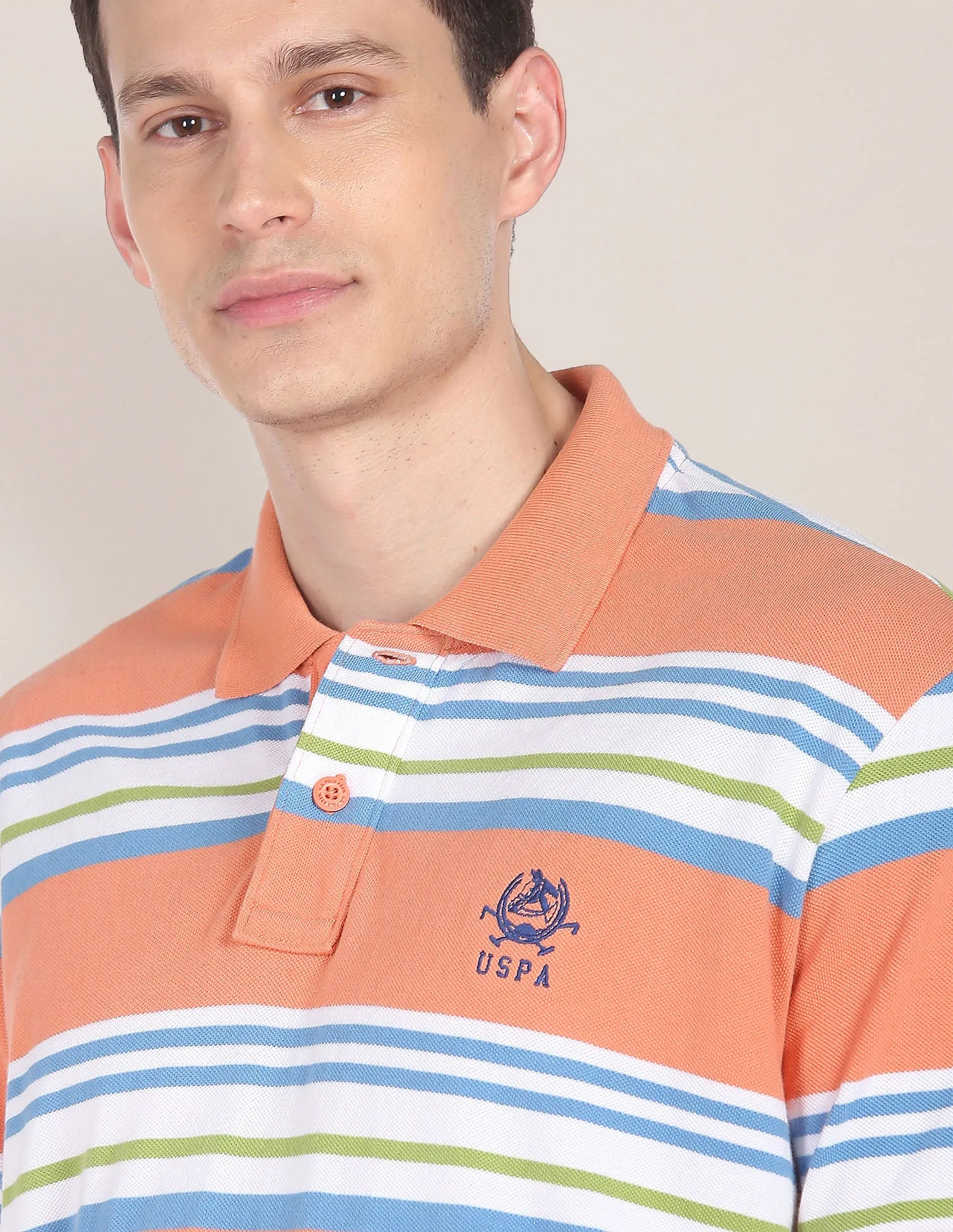 Horizontal Stripe Polo Shirt