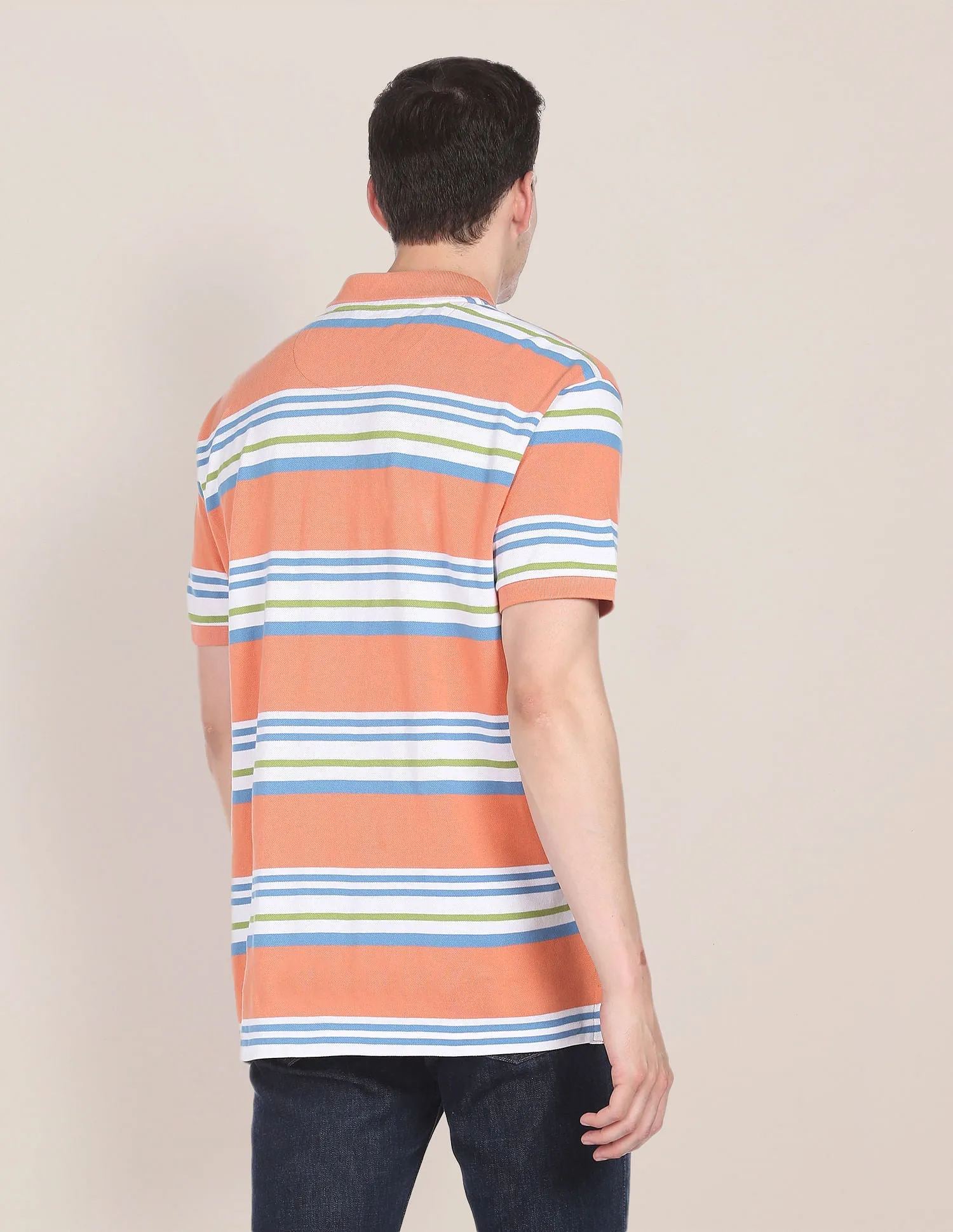 Horizontal Stripe Polo Shirt