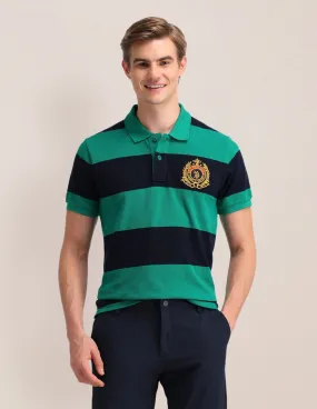 Horizontal Striped Slim Fit Polo Shirt