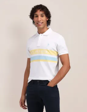 Horizontal Striped Slim Fit Polo Shirt