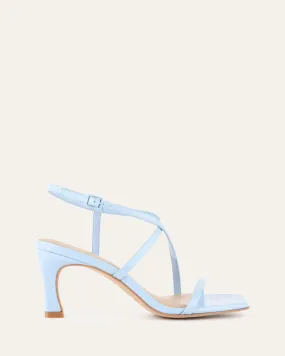 JOCKEY HIGH HEEL SANDALS SKY BLUE LEATHER