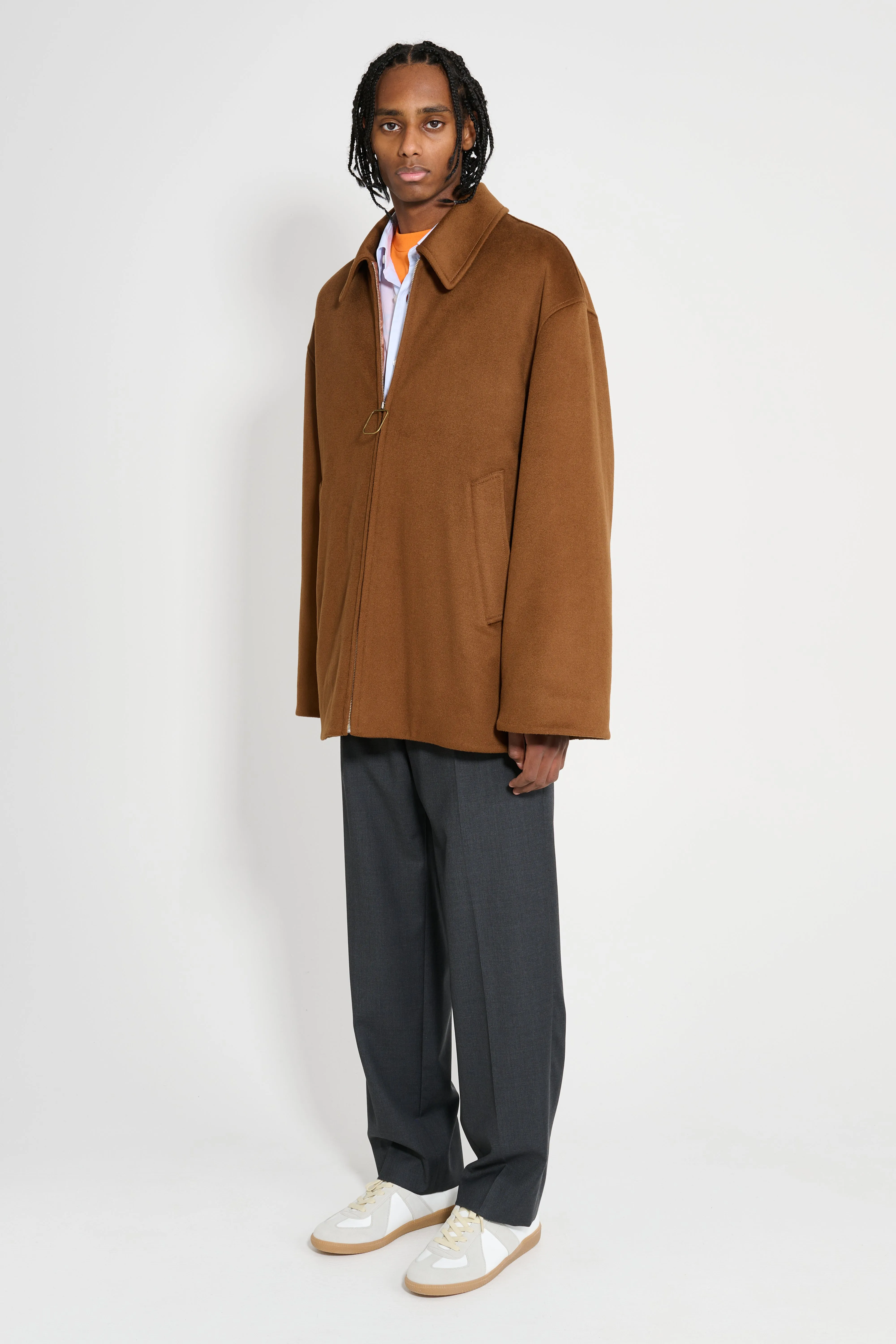 JW Anderson Wire Puller Short Coat Tobacco