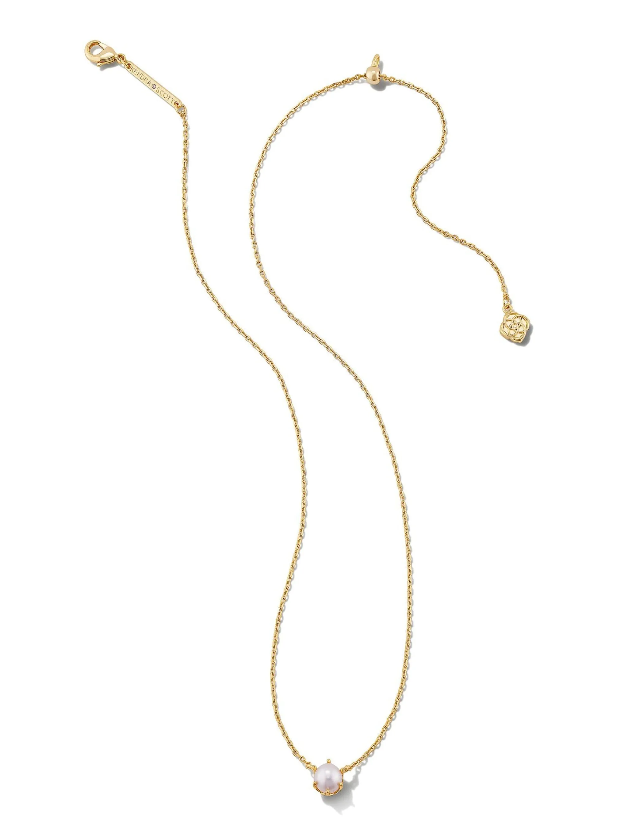 Kendra Scott Ashton Pearl Pendant Necklace - Gold White Pearl