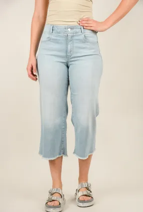 Major Wide Leg Capri, Dunes Blue