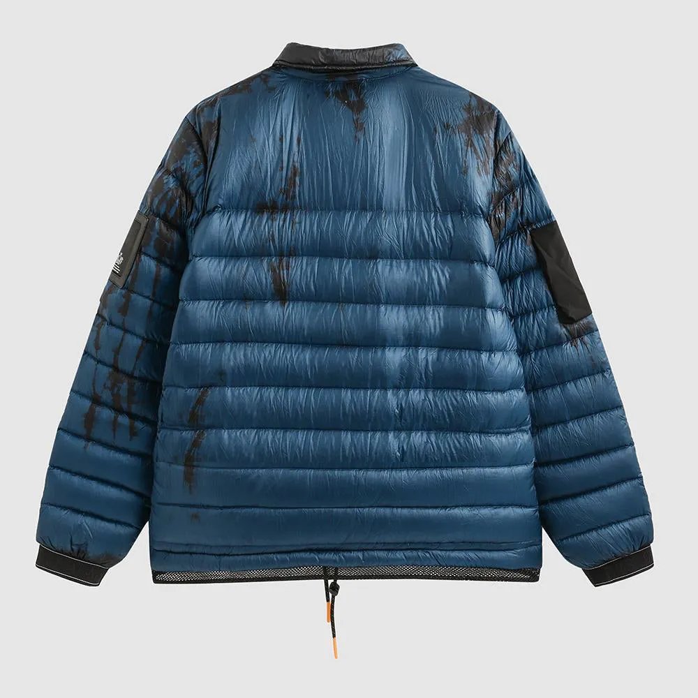 Navy Tie Dye Puffer - Packable Airplane Pillow