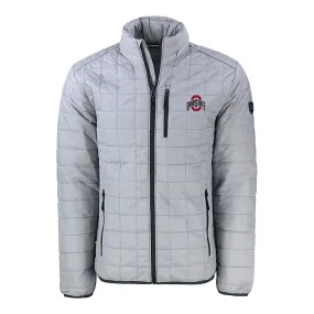 Ohio State Buckeyes Cutter & Buck Rainier PrimaLoft Eco Insulated Gray Full Zip Jacket