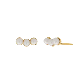 Pearl Trio Stud Earrings