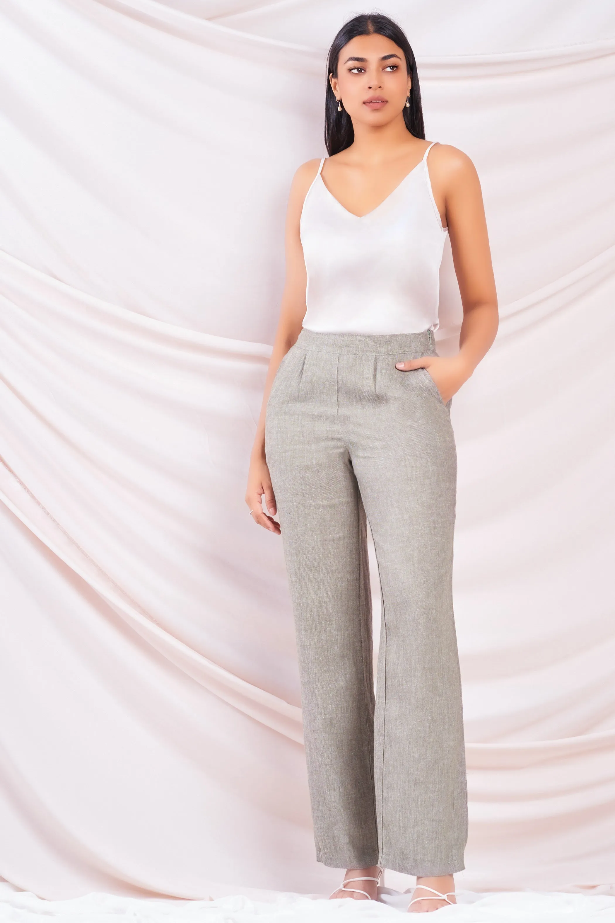 Pleated Linen Pant