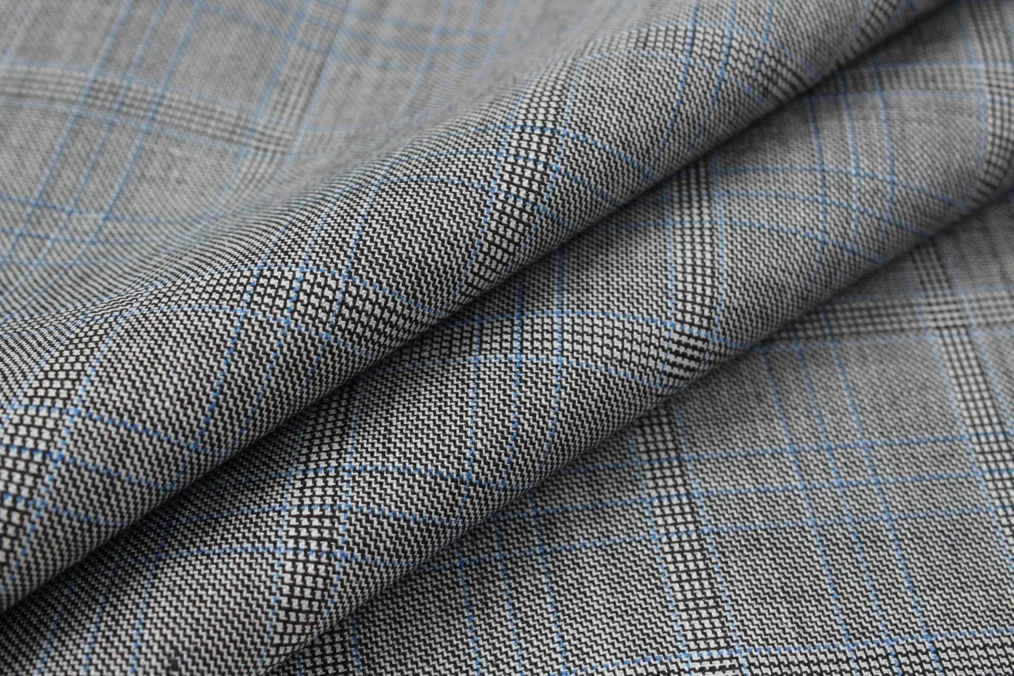 Premium Wool Blend Checks - Stretch - BRENTA