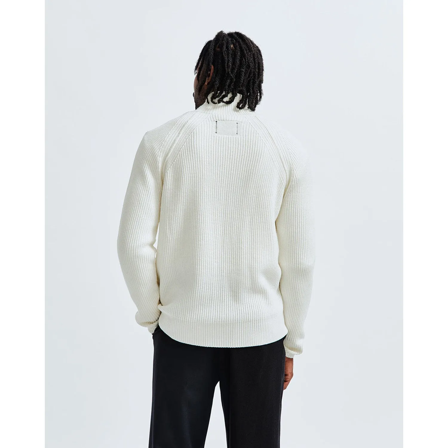 Reigning Champ Men Knit Vinnie Track Jacket Ivory RC-6031-IVO