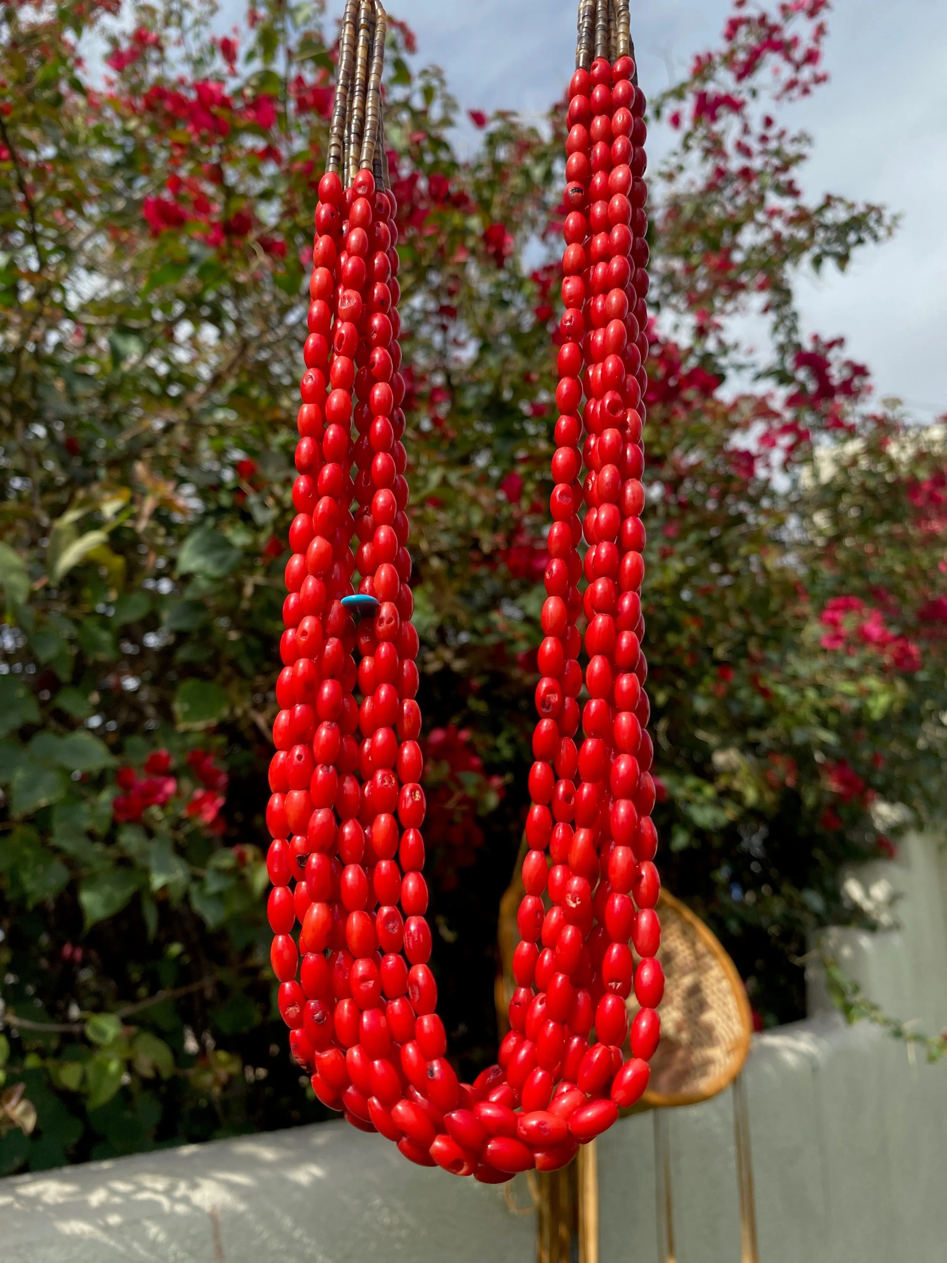 Santo Domingo Coral Heishi Necklace