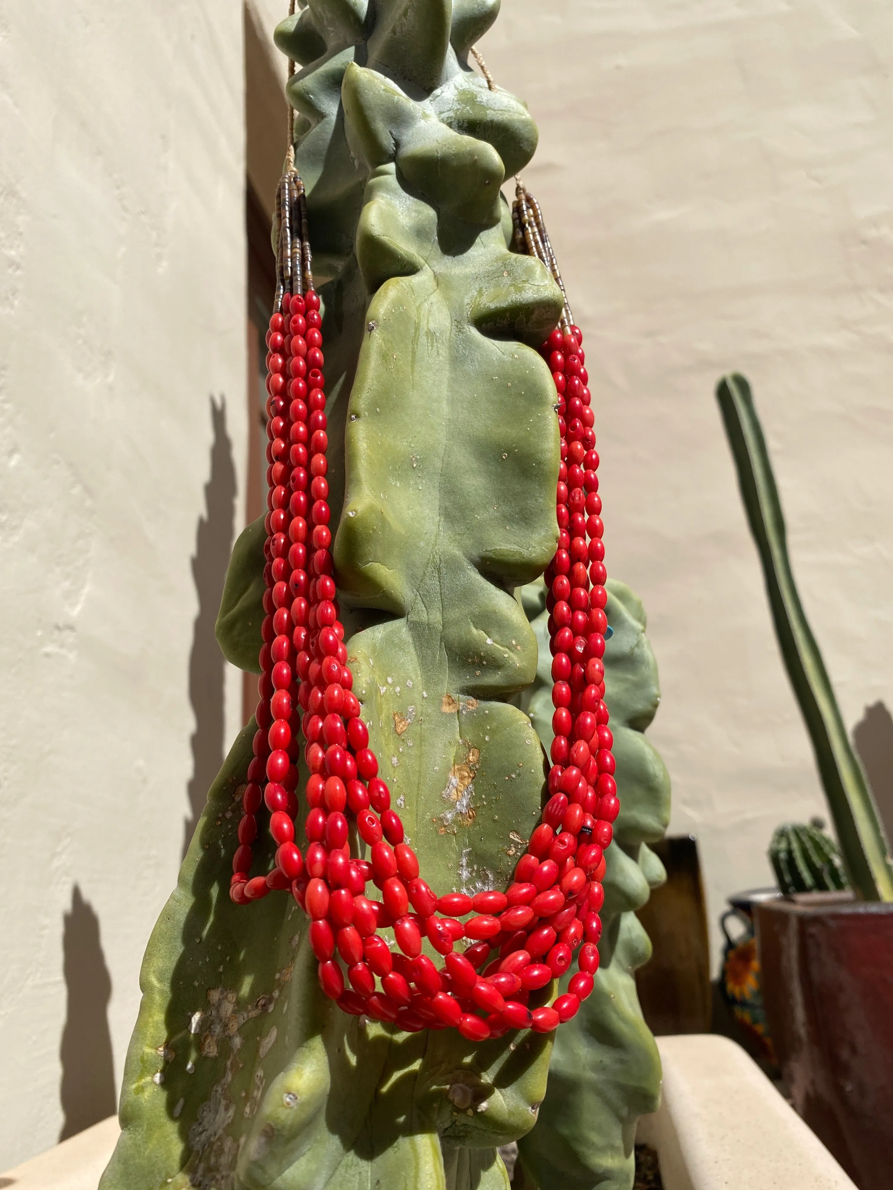 Santo Domingo Coral Heishi Necklace