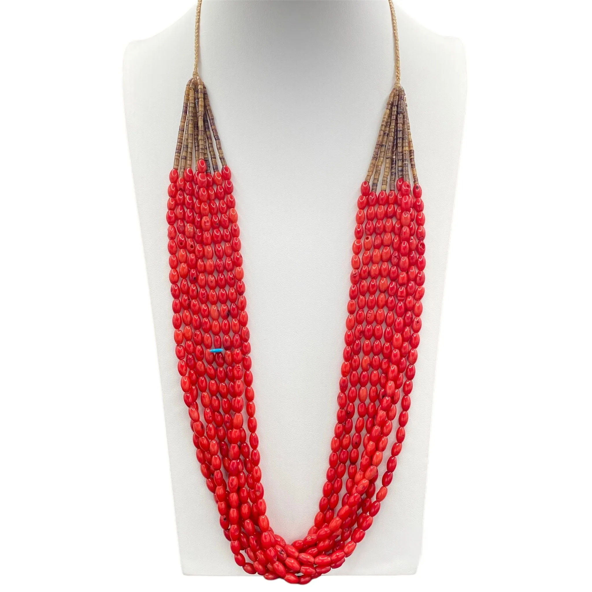 Santo Domingo Coral Heishi Necklace