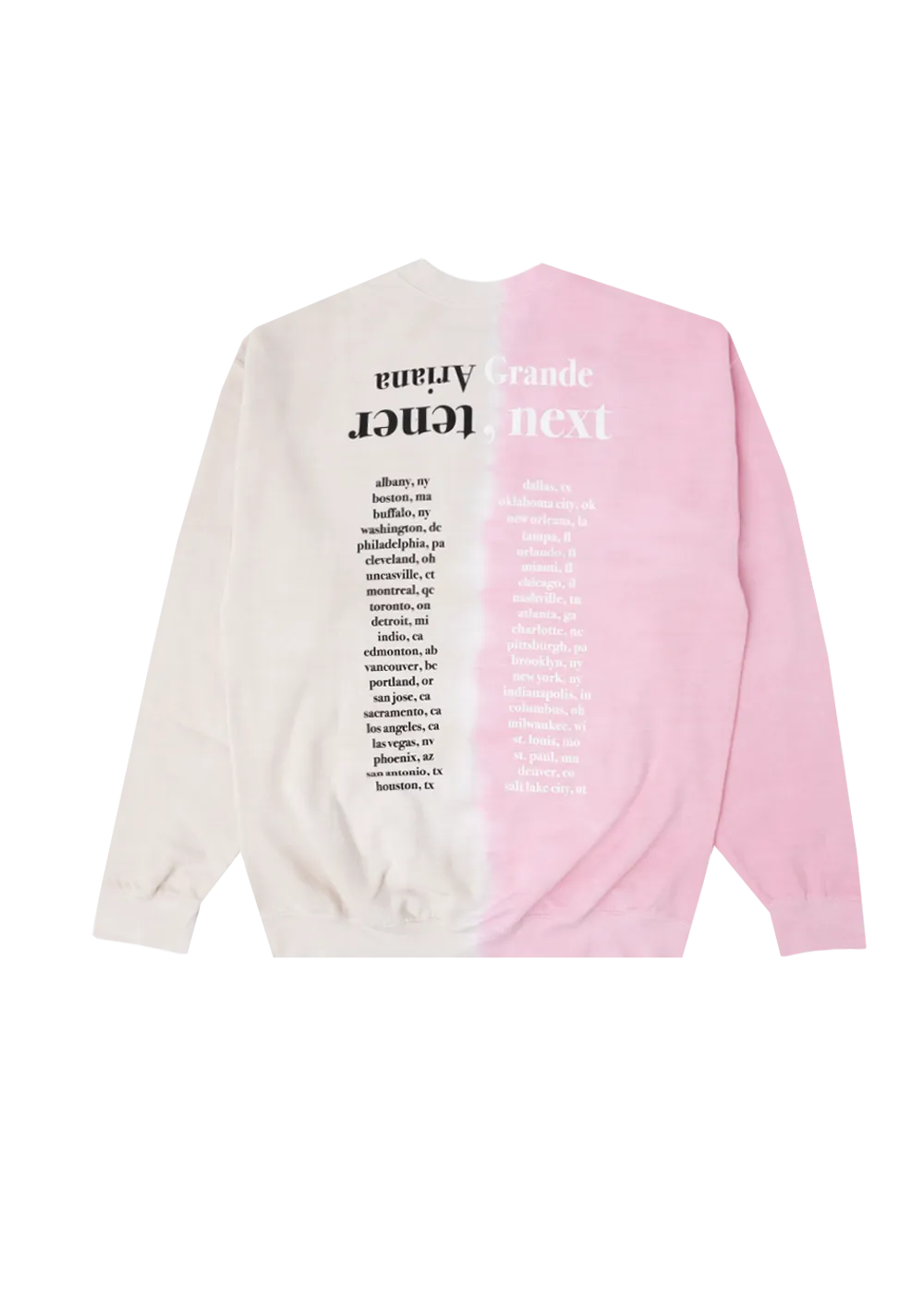 sweetener split-color crewneck