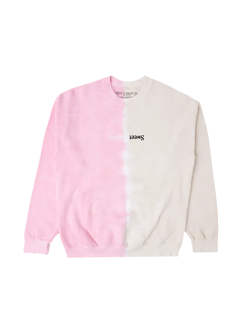 sweetener split-color crewneck