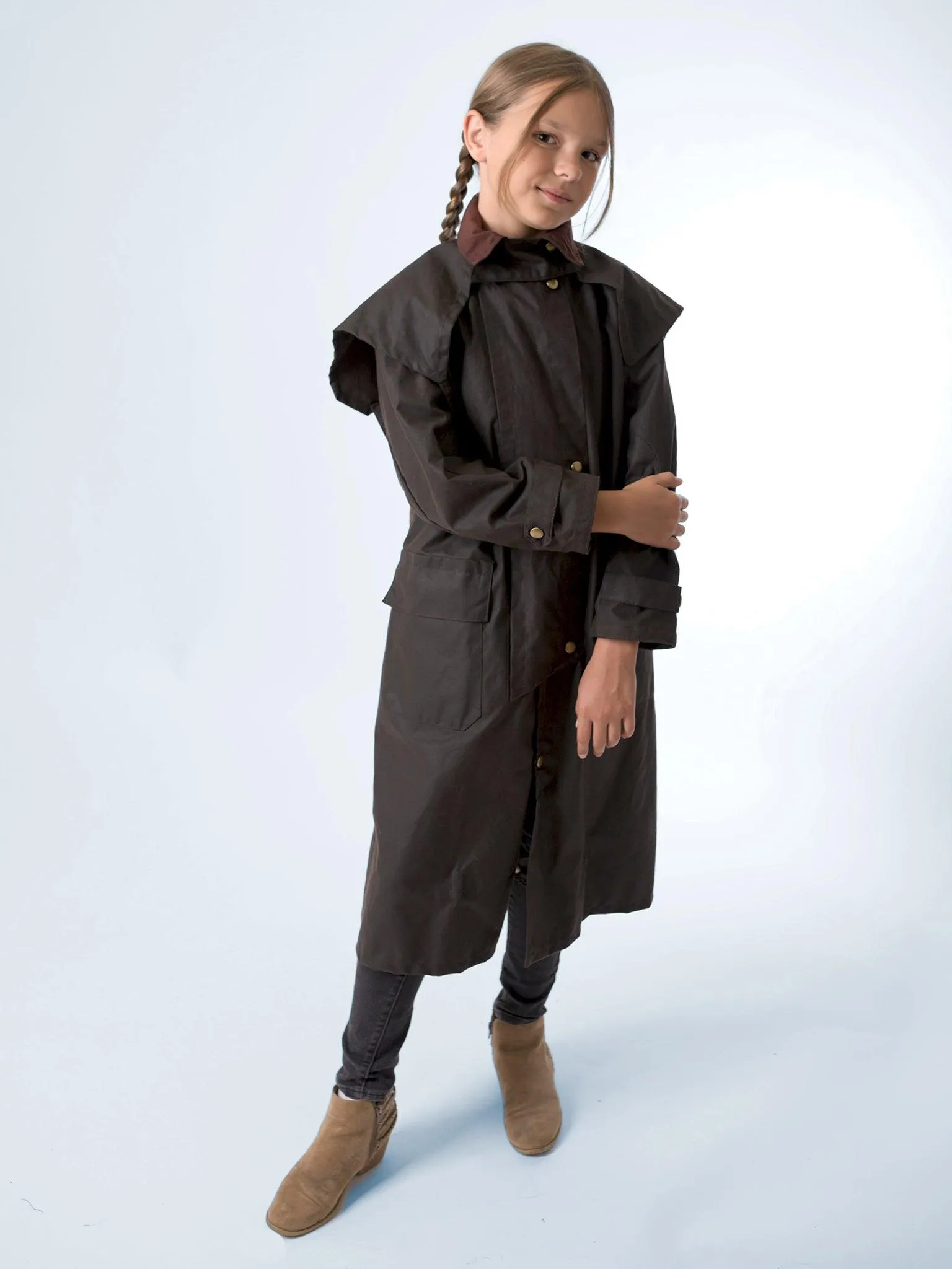 Unisex Oilskin Pony Coat with Hood