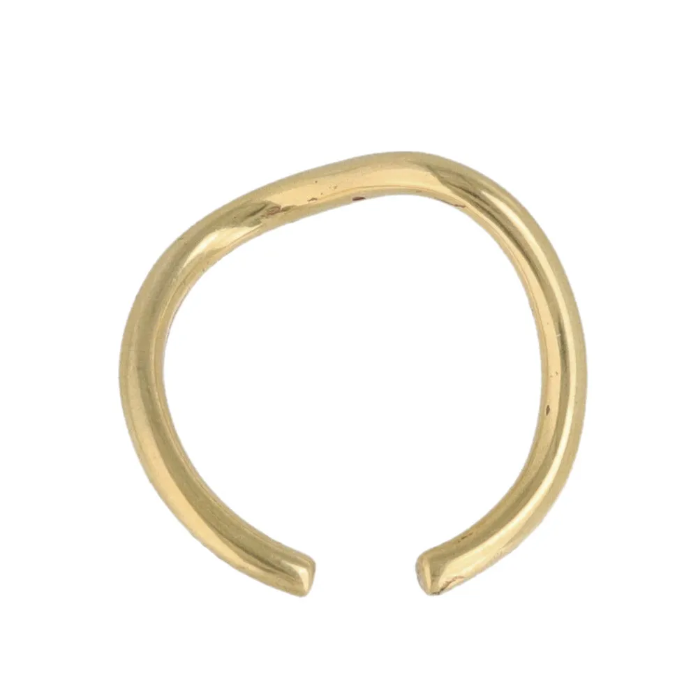 Wave Brass Open Ring