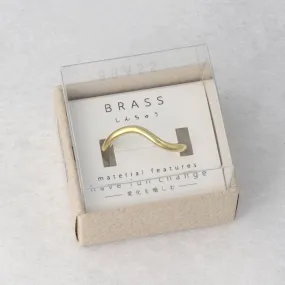 Wave Brass Open Ring