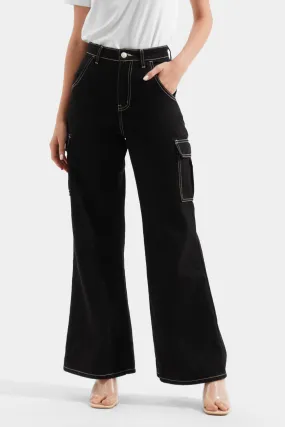 Wide Leg Cargo Jeans