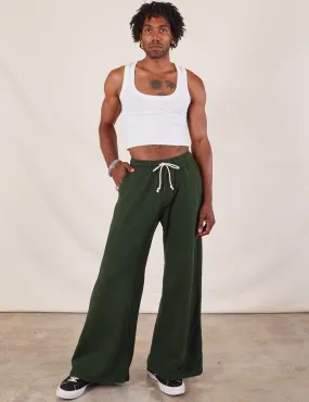 Wide Leg Sweat Pants - Swamp Green *FINAL SALE*