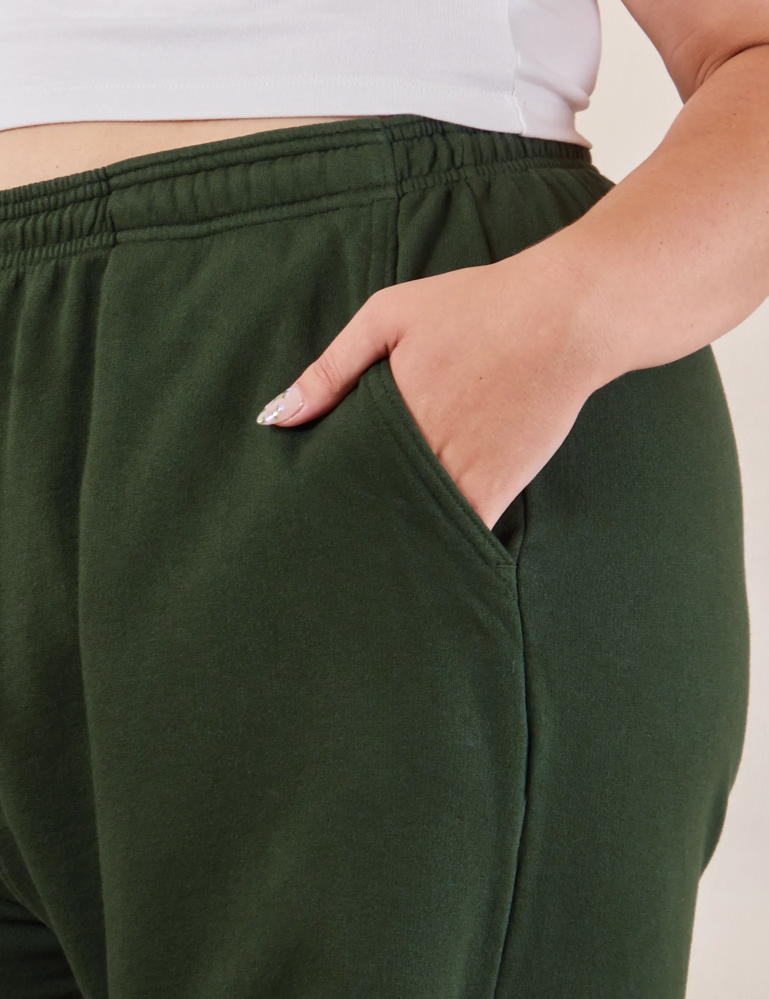 Wide Leg Sweat Pants - Swamp Green *FINAL SALE*